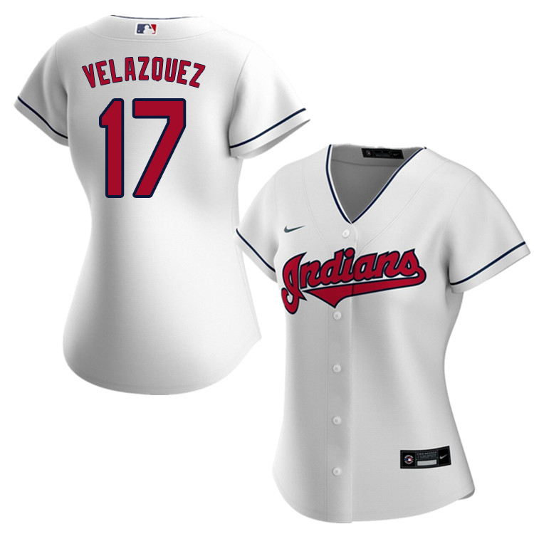 Nike Women #17 Andrew Velazquez Cleveland Indians Baseball Jerseys Sale-White